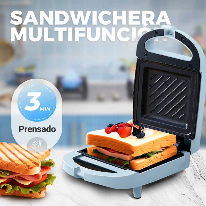 Sandwichera Multifunción Compacta de Rápido Calentamiento - Ideal para Cocina, Oficina o Dormitorio