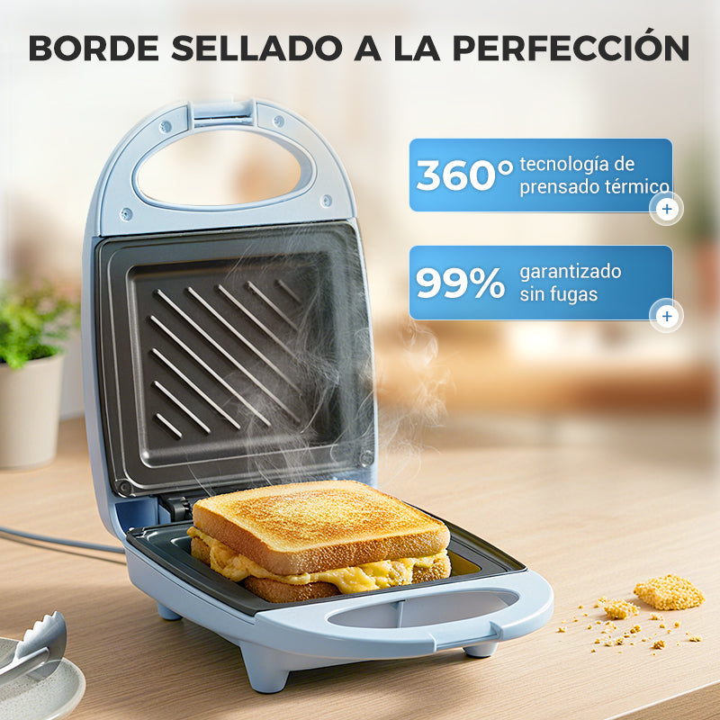 Sandwichera Multifunción Compacta de Rápido Calentamiento - Ideal para Cocina, Oficina o Dormitorio